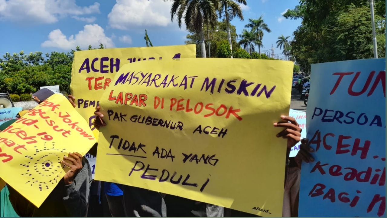 Ratusan Massa APPA Demo Gubernur Aceh,Tuntut Kesejahteraan Rakyat