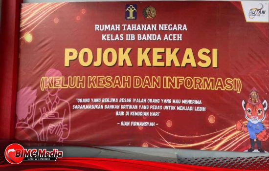 Lapas Kelas IIB Banda Aceh Hadirkan Pojok KEKASI Sebagai Wadah Curhat Bagi WBP