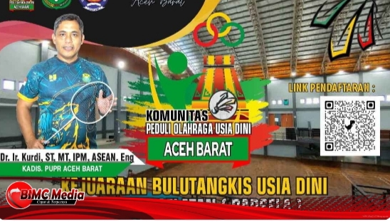 PUPR Aceh Barat Gelar Turnamen Bulutangkis Usia Dini Se Barat Selatan